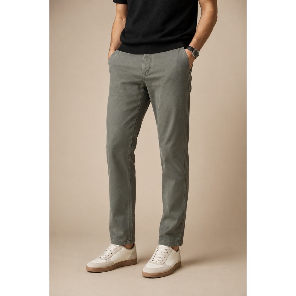 Taylor Stitch Boss Duck Foundation Pants Mens 34 Olive Green Slim Tapered Chino